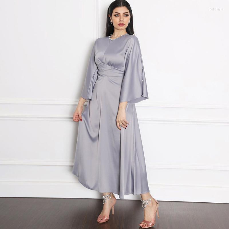 Ethnic Clothing Soft Satin Maxi Dress For Women Grey Dubai Arabic Quality Kaftan Abayas Fashion Muslim Robe 2023
Ethnic Clothing Soft Satin Maxi Dress For Women Grey Dubai Arabic Quality Kaftan Abayas Fashion Muslim Robe 2023