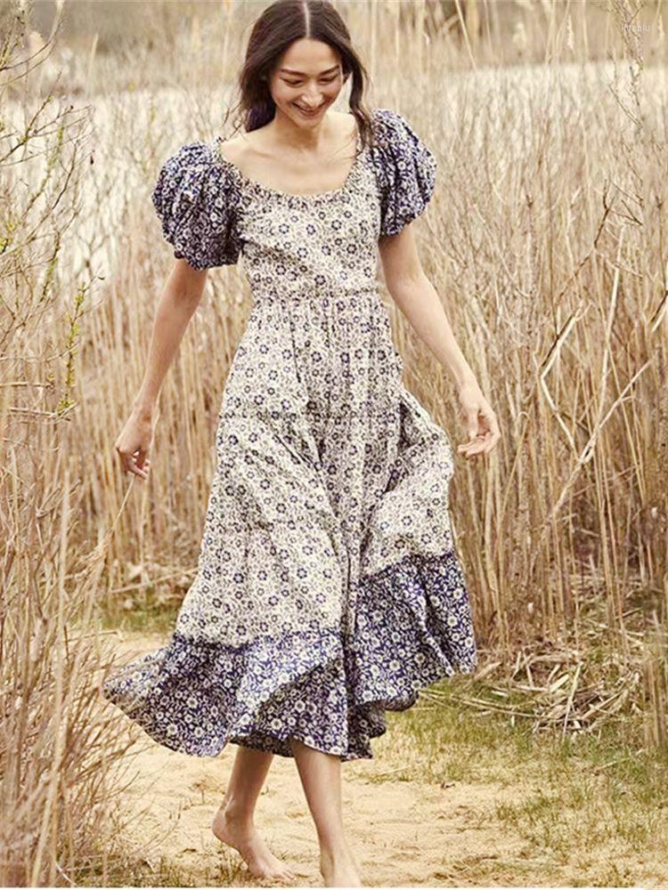 Casual Dresses Women Idyllic Flower Print Patchwork Long Dress 2023 Early Spring Ladies French Vintage Sweet Large O-Neck Puff Sleeve Robes
Casual Dresses Women Idyllic Flower Print Patchwork Long Dress 2023 Early Spring Ladies French Vintage Sweet Large O-Neck Puff Sleeve Robes