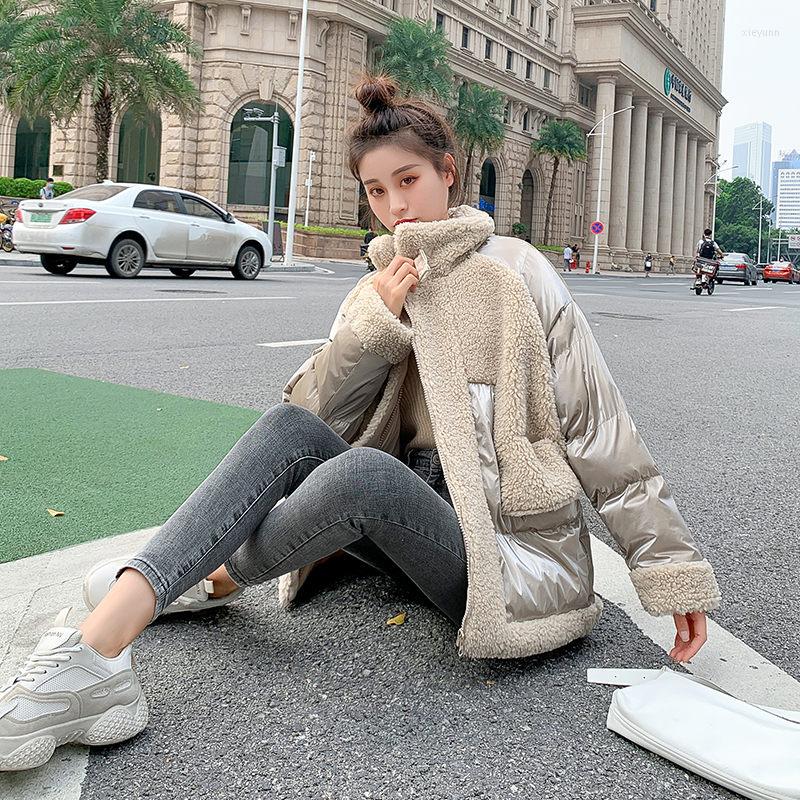 Women's Trench Coats Large Size Women's Clothes Lamb Wool Spliced Warm Winter Coat Fashion Loose Casual Shiny Cotton Jacket Parka Mujer, As show
Women's Trench Coats Large Size Women's Clothes Lamb Wool Spliced Warm Winter Coat Fashion Loose Casual Shiny Cotton Jacket Parka Mujer, As show