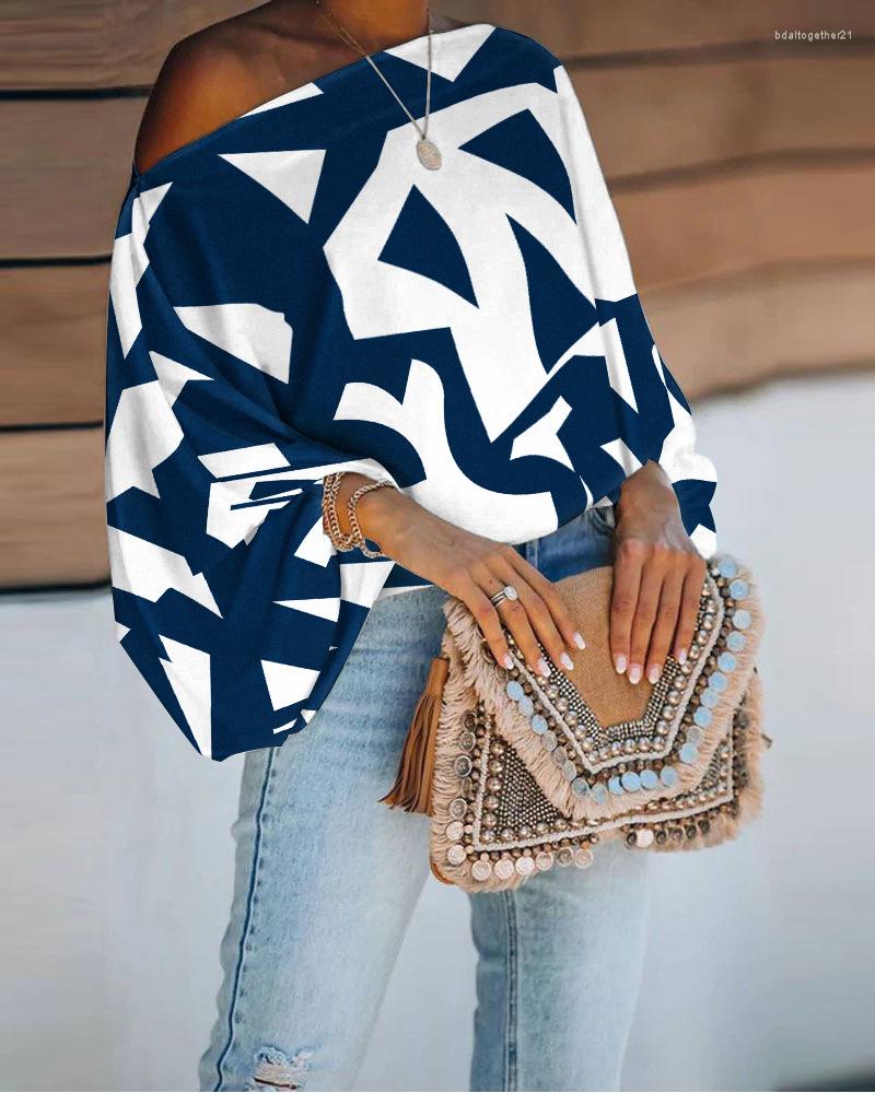 Women' T Shirts Women Loose Sexy Fashion Shirt Tops Colorblock Geo Print Lantern Sleeve Top Summer Casual, Odt2450b
Women' T Shirts Women Loose Sexy Fashion Shirt Tops Colorblock Geo Print Lantern Sleeve Top Summer Casual, Odt2450b