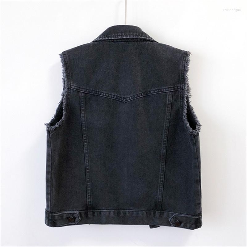 Women's Vests Big Korean Pocket Black Denim Vest Women Student Waistcoat Burrs Cowboy Sleeveless Jacket Coat Loose Short Jeans Female
Women's Vests Big Korean Pocket Black Denim Vest Women Student Waistcoat Burrs Cowboy Sleeveless Jacket Coat Loose Short Jeans Female