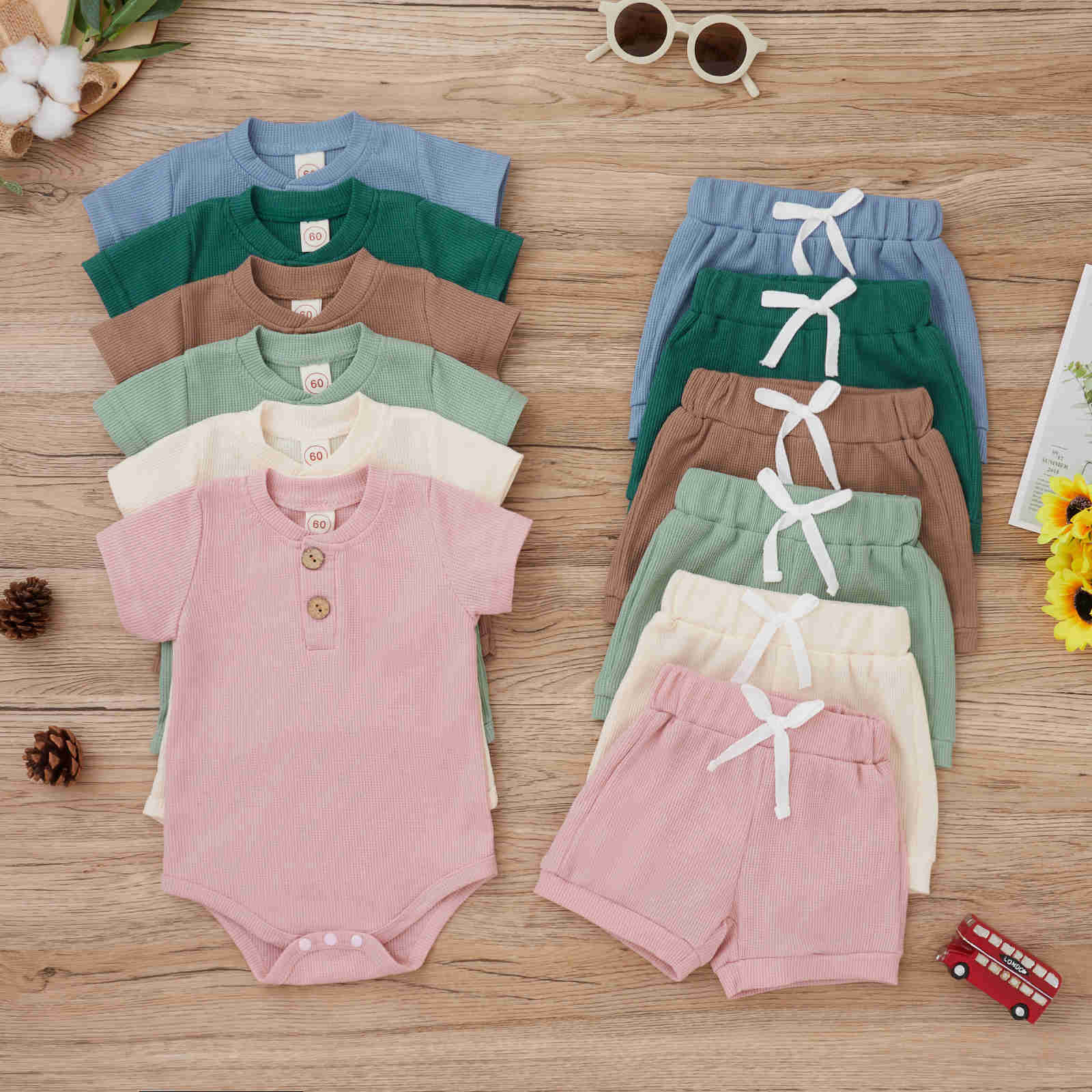 Clothing Sets Fashion Baby Boys Girls Two Piece Clothes Set Cotton Waffle Buttons Short Sleeve RomperTie Up Waist Elastic Shorts Suit, Pink
Clothing Sets Fashion Baby Boys Girls Two Piece Clothes Set Cotton Waffle Buttons Short Sleeve RomperTie Up Waist Elastic Shorts Suit, Pink