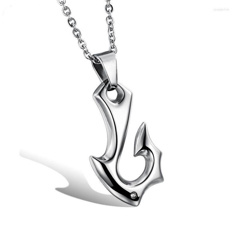 Pendant Necklaces Trend Titanium Steel CZ Fishhook Necklace Punk Hip Hop Stainless 316L Men's Fashion Party Jewelry
Pendant Necklaces Trend Titanium Steel CZ Fishhook Necklace Punk Hip Hop Stainless 316L Men's Fashion Party Jewelry
