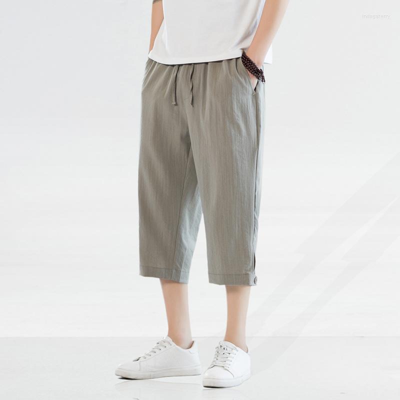 Men's Pants MrGB Summer Solid Color Men's Cropped Chinese Style Cotton Linen Male Wide Leg Calf-Length Trousers Casual Basic, Black
Men's Pants MrGB Summer Solid Color Men's Cropped Chinese Style Cotton Linen Male Wide Leg Calf-Length Trousers Casual Basic, Black
