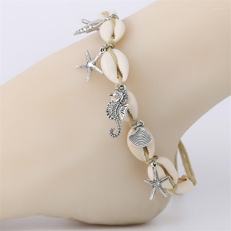 Anklets Bohemian Starfish Conch Manually Adjustable Color Bracelet Anklet Fashion Street Shoot Sexy Beach Catwalk Foot Jewelry For Women
Anklets Bohemian Starfish Conch Manually Adjustable Color Bracelet Anklet Fashion Street Shoot Sexy Beach Catwalk Foot Jewelry For Women
