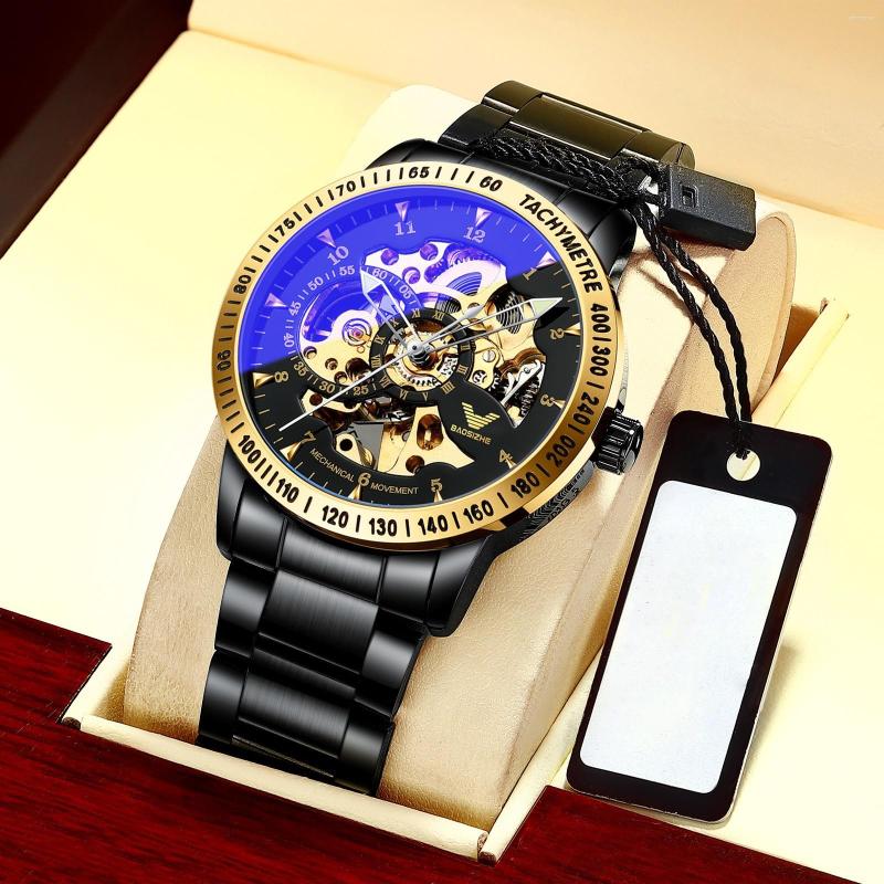 Wristwatches Fashion Automatic Men Watch Trend Mechanical Man Steel Band WristWatch Skeleton Mens Watches Montre Homme
Wristwatches Fashion Automatic Men Watch Trend Mechanical Man Steel Band WristWatch Skeleton Mens Watches Montre Homme