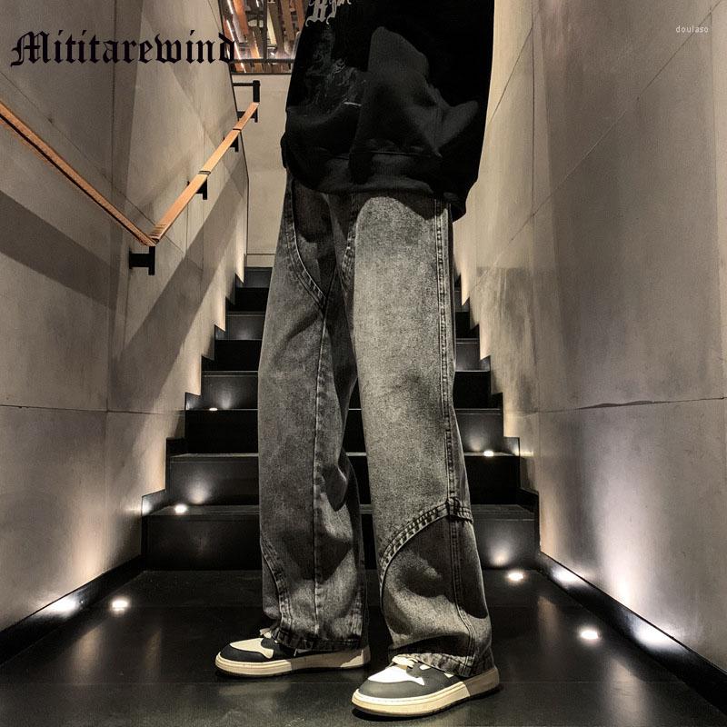Men' Jeans Hip Hop Spliced High Street Y2k Streetwear Full Length Straight Wide Leg Men Pants Loose Baggy Solid Casual Trousers, Black
Men' Jeans Hip Hop Spliced High Street Y2k Streetwear Full Length Straight Wide Leg Men Pants Loose Baggy Solid Casual Trousers, Black