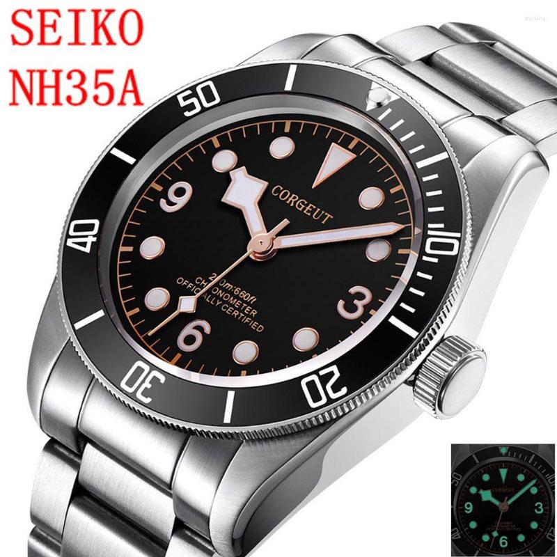 Wristwatches Luxury NH35 Mechanical Automatic Watch For Men Sapphire Crystal Lminous 10Bars Sport Relogio Masculino, Style 1
Wristwatches Luxury NH35 Mechanical Automatic Watch For Men Sapphire Crystal Lminous 10Bars Sport Relogio Masculino, Style 1