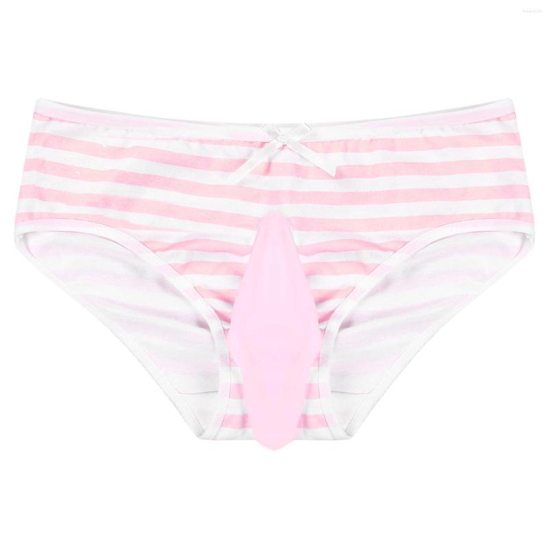 Men's G Strings Mens Lingerie Sissy Underpants Low Waist Striped Panties Bowknot Elastic Waistband Underwear See-through Bulge Pouch Sexy, Pink
Men's G Strings Mens Lingerie Sissy Underpants Low Waist Striped Panties Bowknot Elastic Waistband Underwear See-through Bulge Pouch Sexy, Pink