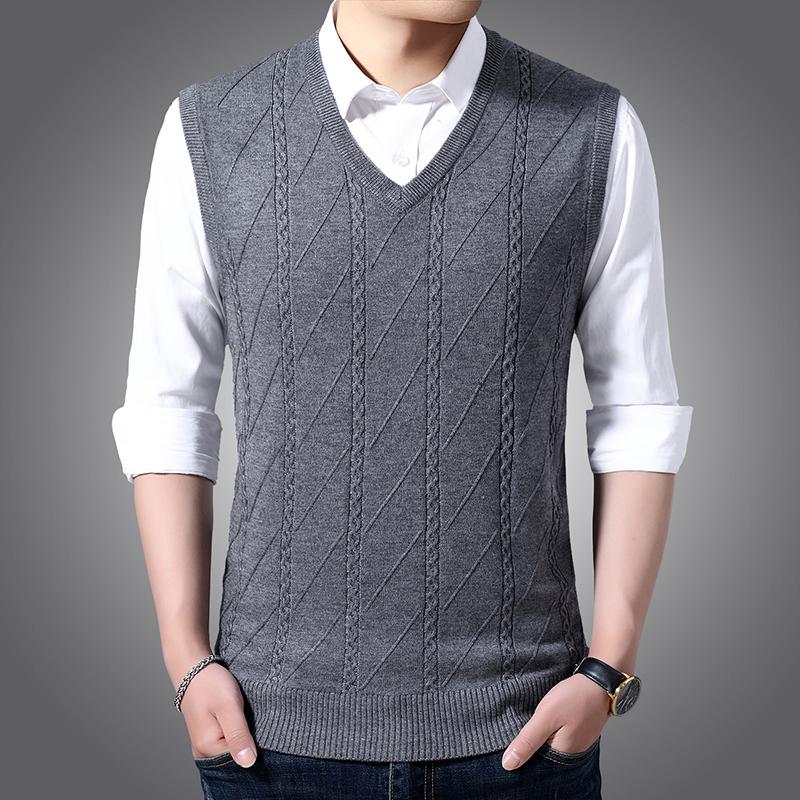 Men's Vests Classic Style Autumn Business Wool Vest Sweater Fashion Casual Twist Pattern V-neck Sleeveless Male Brand ClothingMen', Dark grey
Men's Vests Classic Style Autumn Business Wool Vest Sweater Fashion Casual Twist Pattern V-neck Sleeveless Male Brand ClothingMen', Dark grey