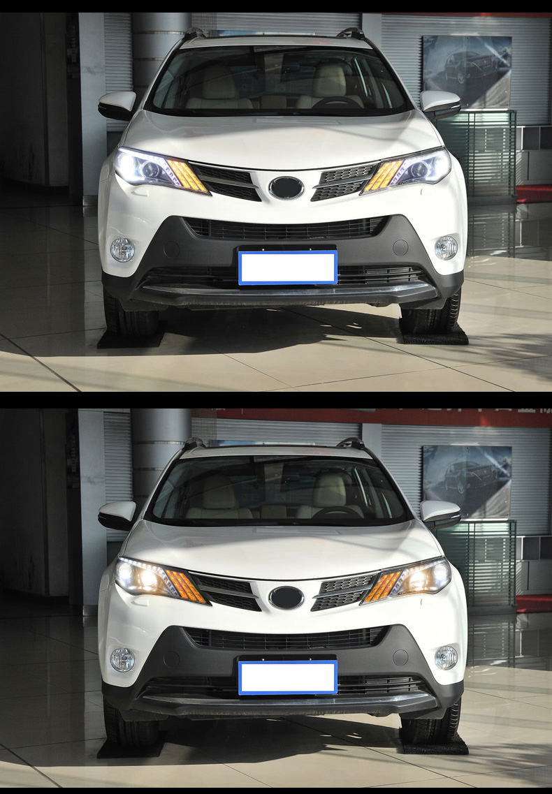 Car Headlights For RAV4 20 13-20 16 LED Headlight Assembly Upgrade DRL Xenon Bicofal Lens Tears Eye Design Lamp