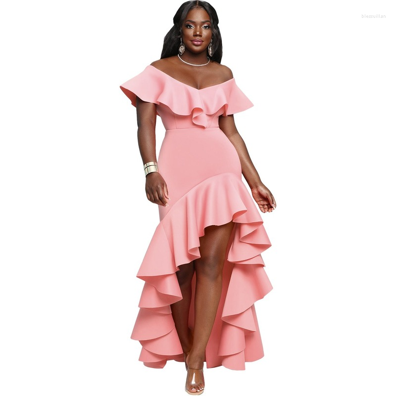 Casual Dresses Solid Ruffles Maxi Evening Party Dress Women Sexy V Neck Off Shoulder Slim Mermaid Asymmetrical Celebrities Birthday Long, Black
Casual Dresses Solid Ruffles Maxi Evening Party Dress Women Sexy V Neck Off Shoulder Slim Mermaid Asymmetrical Celebrities Birthday Long, Black