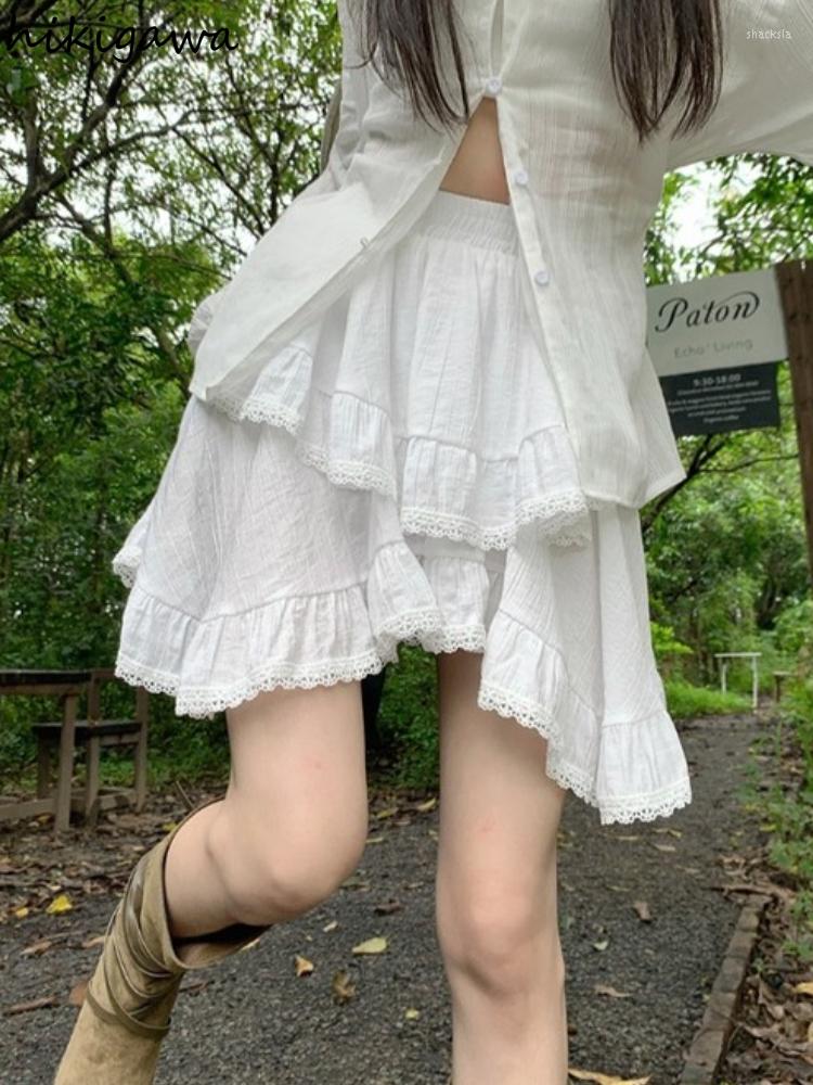 Skirts Sweet Women Summer Chic Ruffles Korean Jupe Femme 2023 Faldas De Mujer High Waist Slim Lace Irregular Mini Skirt 7g368, White
Skirts Sweet Women Summer Chic Ruffles Korean Jupe Femme 2023 Faldas De Mujer High Waist Slim Lace Irregular Mini Skirt 7g368, White