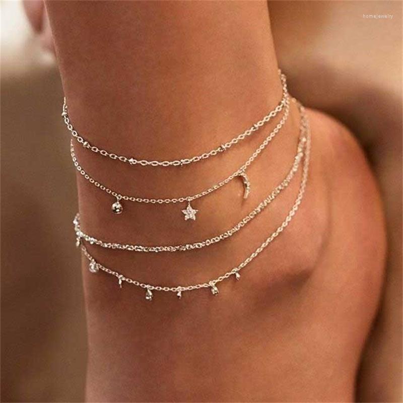 Anklets Vienkim Bohemian Crystal For Women Boho Bead Moon Star Anklet Multilayer Foot Bracelet On Leg Beach Jewelry
Anklets Vienkim Bohemian Crystal For Women Boho Bead Moon Star Anklet Multilayer Foot Bracelet On Leg Beach Jewelry