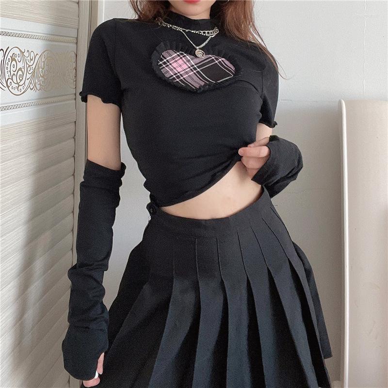 Women' T Shirts E-Girl Sweet Ruffles Kawaii Tee Harajuku Gothic T-shirt Black Pink Plaid Heart Shape Short Sleeve Crop Top Women Streetwear
Women' T Shirts E-Girl Sweet Ruffles Kawaii Tee Harajuku Gothic T-shirt Black Pink Plaid Heart Shape Short Sleeve Crop Top Women Streetwear