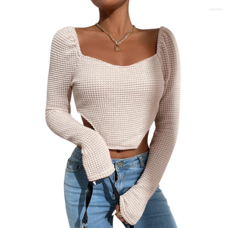 Women's T Shirts Top Women's Hollow Tight Sexy Slit Knit Sweater Short Wide Collar Long Sleeve T-Shirt, Apricot
Women's T Shirts Top Women's Hollow Tight Sexy Slit Knit Sweater Short Wide Collar Long Sleeve T-Shirt, Apricot