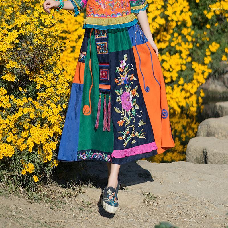 Ethnic Clothing 2023 Women Vintage Skirt National Flower Embroidery Patchwork Hanfu Folk Dance Suit Oriental Retro
Ethnic Clothing 2023 Women Vintage Skirt National Flower Embroidery Patchwork Hanfu Folk Dance Suit Oriental Retro
