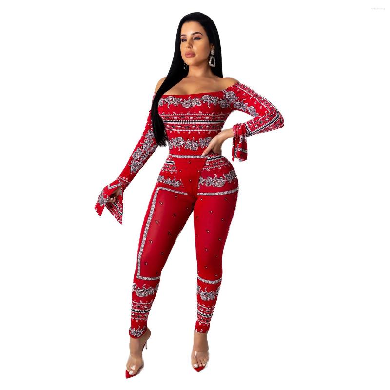 Women' Two Piece Pants Women' Sets Red Floral Print Off-Shoulder Jumpsuit Tight Elastic Nightclub Playsuits Tops Autumn Outfits, Black
Women' Two Piece Pants Women' Sets Red Floral Print Off-Shoulder Jumpsuit Tight Elastic Nightclub Playsuits Tops Autumn Outfits, Black