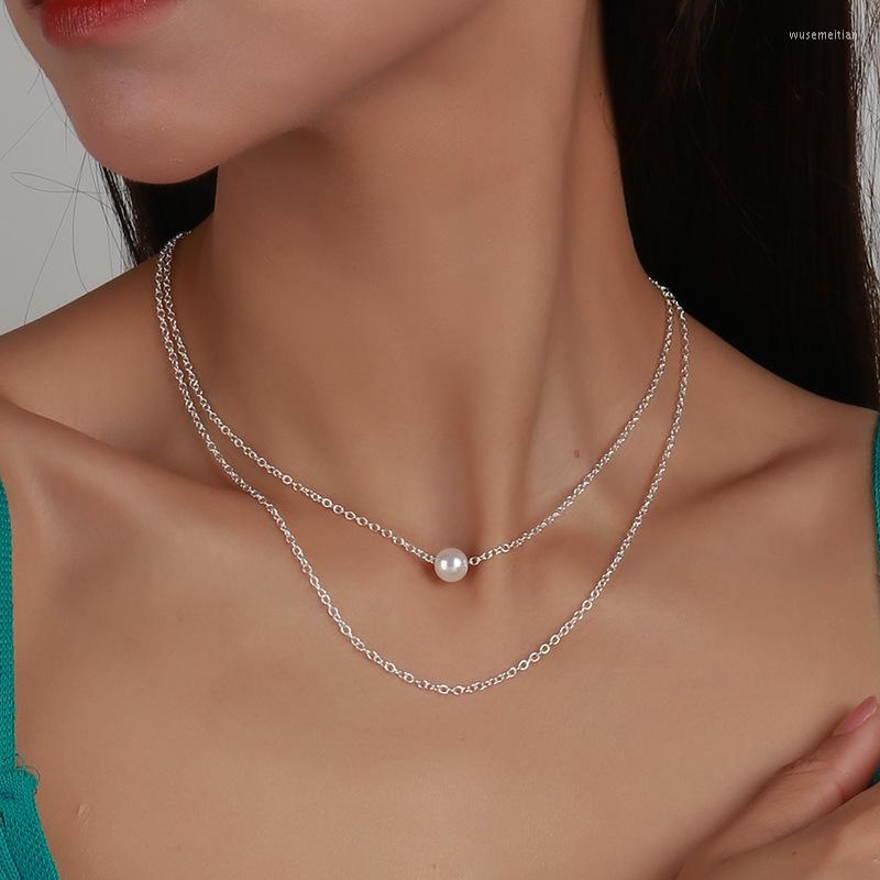 Choker 2023 Korean Silver Color Simple Double Layers Chain Necklace Simulated Pearl Beads Pendant Jewelry Accessary
Choker 2023 Korean Silver Color Simple Double Layers Chain Necklace Simulated Pearl Beads Pendant Jewelry Accessary