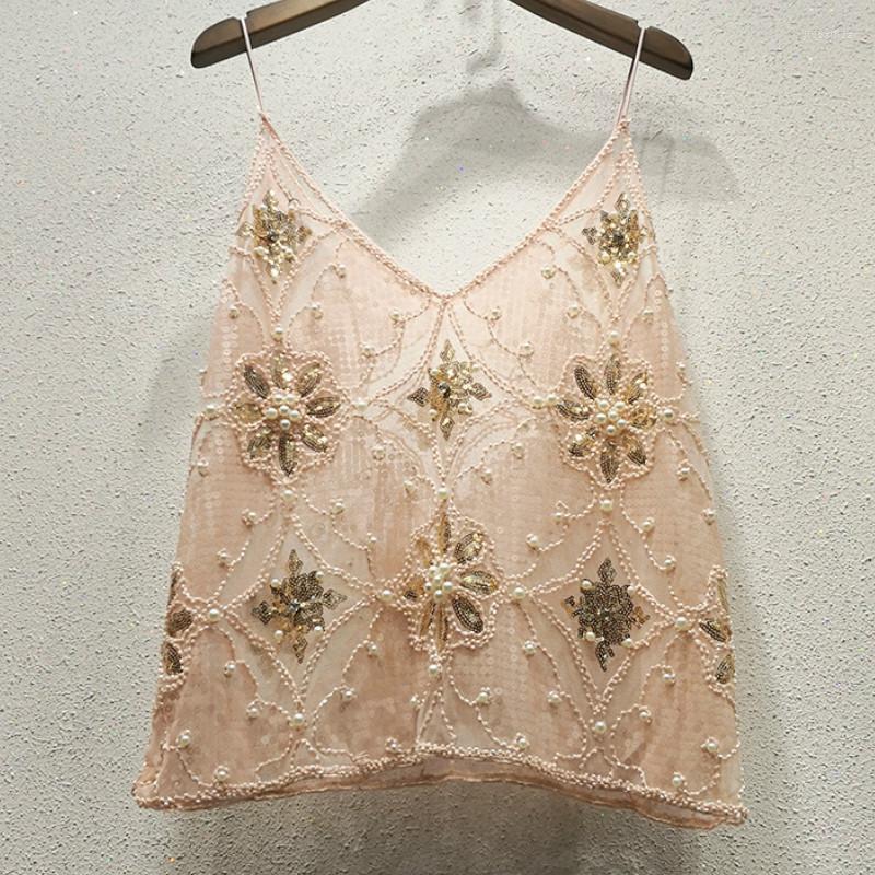 Women's Tanks V-Neck Flowers Pearls Embroidery Shiny Gauze Spliced Sequins Vest Beaded Tank Loose Perspective Rhinestone Camis Club Crop, Black
Women's Tanks V-Neck Flowers Pearls Embroidery Shiny Gauze Spliced Sequins Vest Beaded Tank Loose Perspective Rhinestone Camis Club Crop, Black