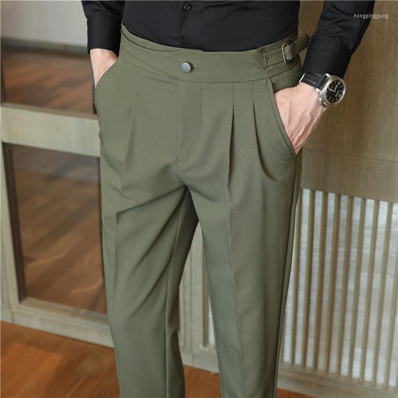 Men's Suits British Style Spring Solid Business Casual Suit Pants High Waist Button Men Formal Quality Slim Office Trousers, Black
Men's Suits British Style Spring Solid Business Casual Suit Pants High Waist Button Men Formal Quality Slim Office Trousers, Black