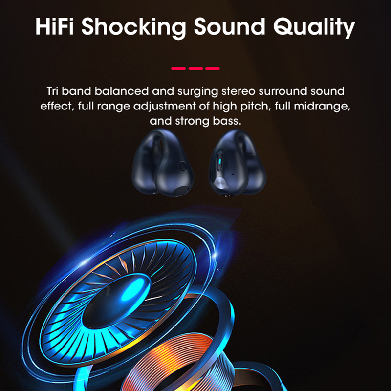Cell Phone Earphones TWS for Ambie Sound Earcuffs Ear Bone Conduction Earring Wireless Bluetooth Sport Headphones Earbuds Phones 230214