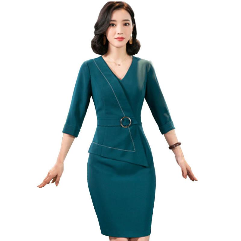 Casual Dresses Novelty Women Spring Summer Half Sleeve Slim Hips Business Work Wear Dress Office Ladies VestidosCasual, Green
Casual Dresses Novelty Women Spring Summer Half Sleeve Slim Hips Business Work Wear Dress Office Ladies VestidosCasual, Green