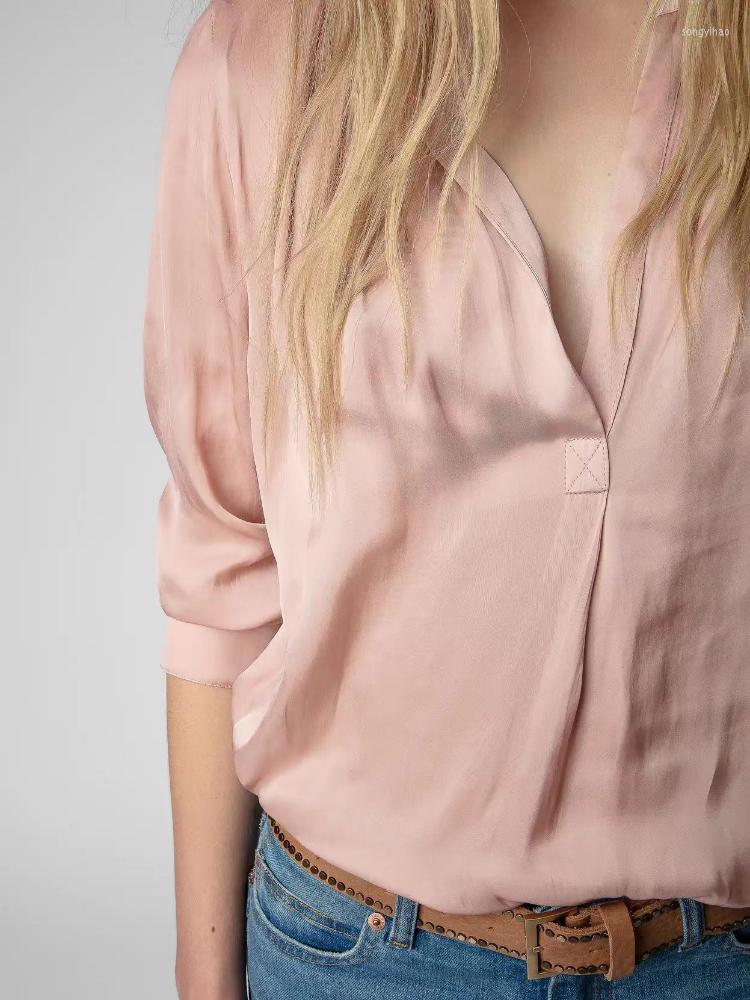 Women' Blouses 2023 Autumn Women V-neck Shirts Beautiful Color Loose Casual Long Sleeve Blouse For Female, Nude pink
Women' Blouses 2023 Autumn Women V-neck Shirts Beautiful Color Loose Casual Long Sleeve Blouse For Female, Nude pink