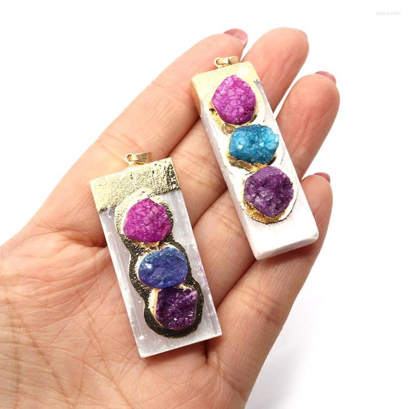 Pendant Necklaces Natural Stone Rectangular White Crystal 13-55mm Inlaid Charm Jewelry Making DIY Necklace Earring Accessories
Pendant Necklaces Natural Stone Rectangular White Crystal 13-55mm Inlaid Charm Jewelry Making DIY Necklace Earring Accessories