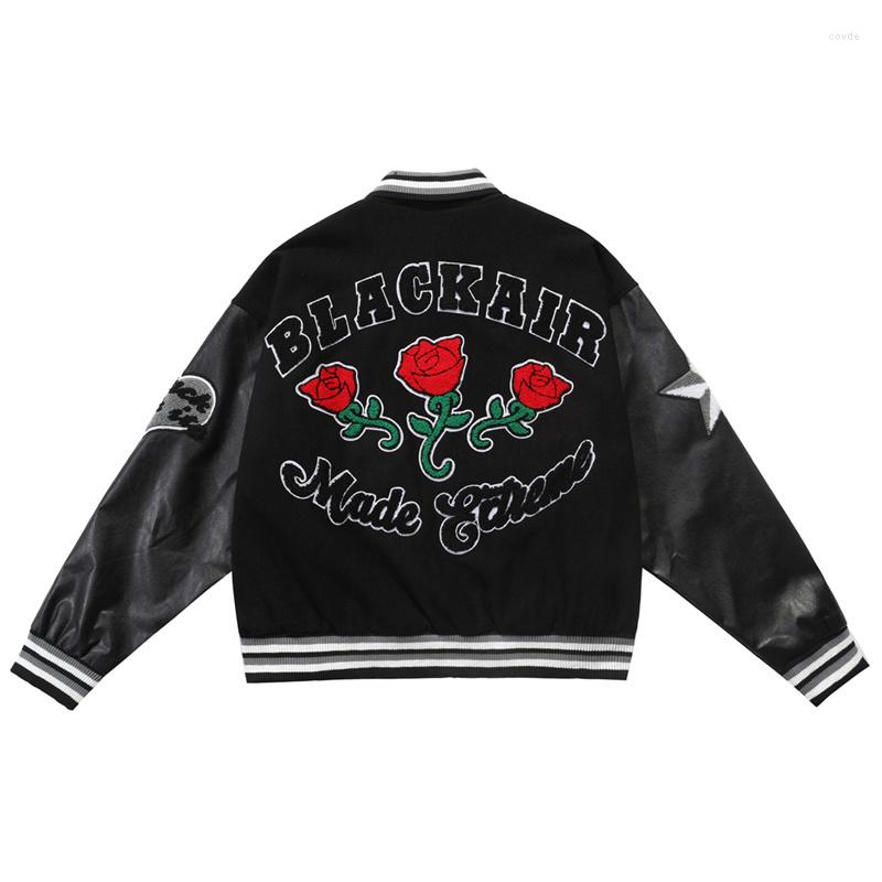 Men's Jackets Gothic 2023 Hip Hop Streetwear Baseball Jacket Letter Rose Embroidery Patchwork Harajuku Bomber Vintage Varsity Coat, Black
Men's Jackets Gothic 2023 Hip Hop Streetwear Baseball Jacket Letter Rose Embroidery Patchwork Harajuku Bomber Vintage Varsity Coat, Black