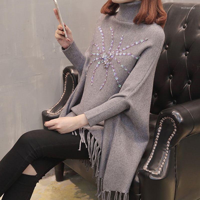 Women's Sweaters High Neck Bat Shirt Sweater Women Medium Long 2023 Casual Loose Fringe Cape Coat Spring And Autumn Pullover Poncho Female, Black
Women's Sweaters High Neck Bat Shirt Sweater Women Medium Long 2023 Casual Loose Fringe Cape Coat Spring And Autumn Pullover Poncho Female, Black