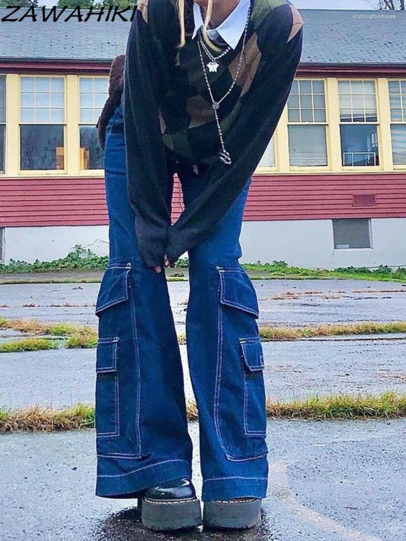 Women' Jeans Retro Solid Color Multi-Pocket Women Y2K Street Fashion Loose Straight Wide-Leg Pants Casual High Waist, Blue
Women' Jeans Retro Solid Color Multi-Pocket Women Y2K Street Fashion Loose Straight Wide-Leg Pants Casual High Waist, Blue