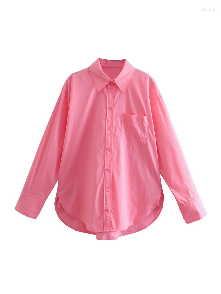 Women's Blouses Shirts For Women 2023 Fashion Turn Down Collar Button Up Pink Shirt With Pocket Long Sleeve Top Solid Casual Oversized
Women's Blouses Shirts For Women 2023 Fashion Turn Down Collar Button Up Pink Shirt With Pocket Long Sleeve Top Solid Casual Oversized