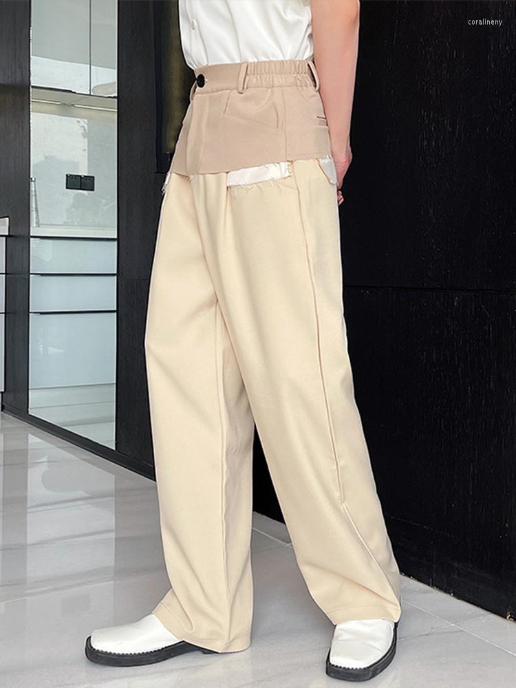Men's Pants Solid Personalized Splicing Color Men's Casual Straight 2023 Fashionable Pleated High Waist Long 2A1291, Black
Men's Pants Solid Personalized Splicing Color Men's Casual Straight 2023 Fashionable Pleated High Waist Long 2A1291, Black