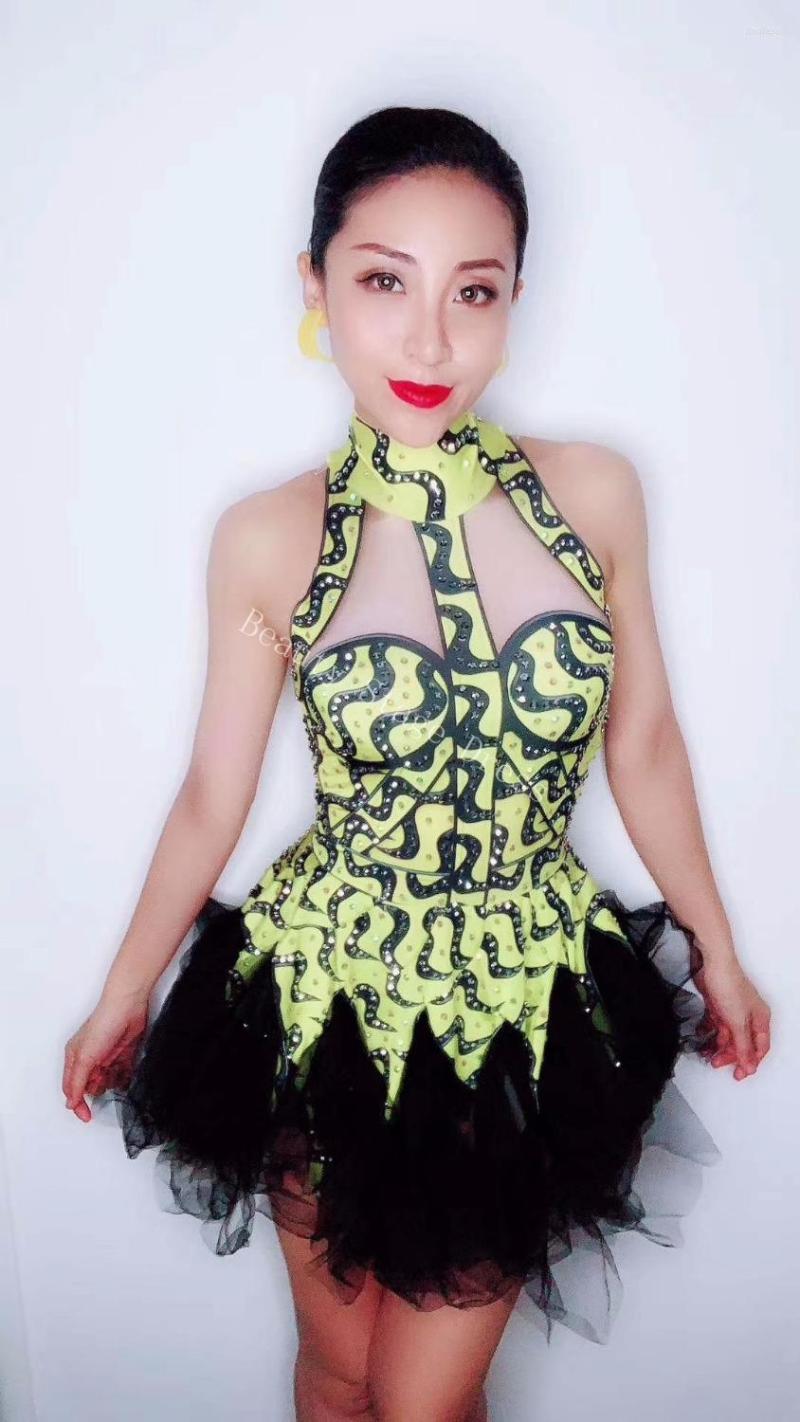 Stage Wear Bright Rhinestones Printed Spandex Sleeveless Dress Nightclub Women Singer Dance Costume Birthday Celebrate Show, Picture color
Stage Wear Bright Rhinestones Printed Spandex Sleeveless Dress Nightclub Women Singer Dance Costume Birthday Celebrate Show, Picture color