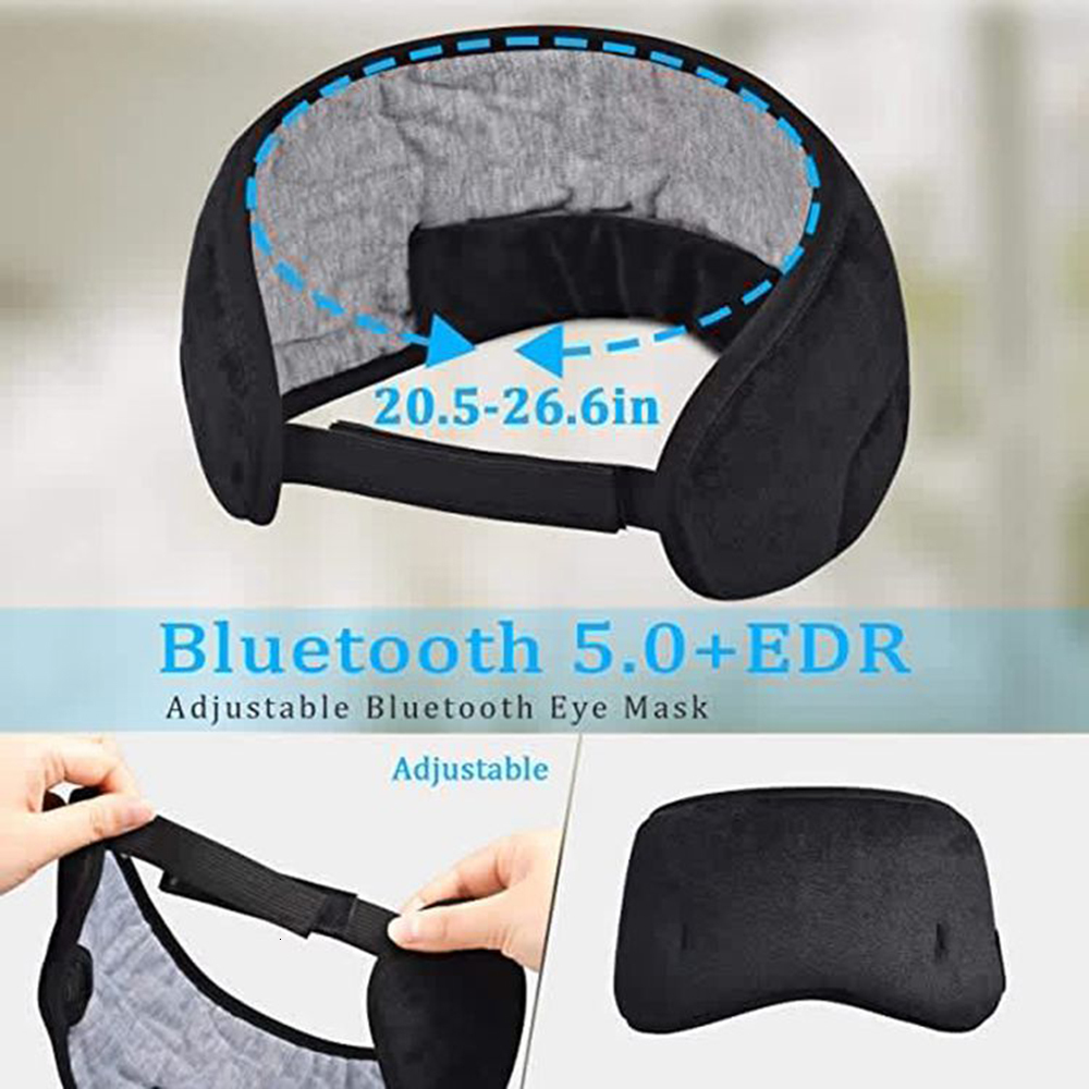Cell Phone Earphones Bluetooth Sleeping Headphones Eye Mask Sleep Headband Soft Elastic Comfortable Wireless Music 230214