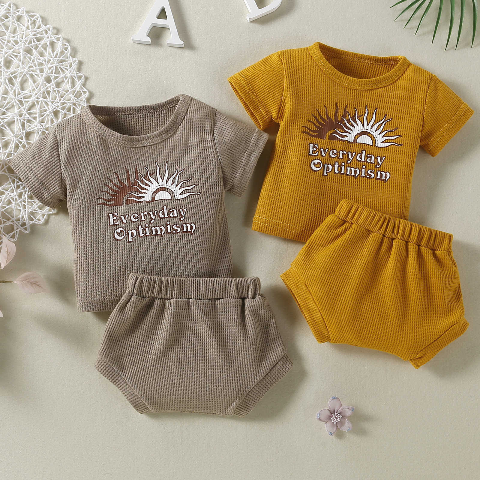 Clothing Sets Summer Toddler Infant Baby Suit Short Sleeve Letter Print TopsShort Pants PCS Cotton Casual Party Outfits for Girls Boys, Yellow
Clothing Sets Summer Toddler Infant Baby Suit Short Sleeve Letter Print TopsShort Pants PCS Cotton Casual Party Outfits for Girls Boys, Yellow