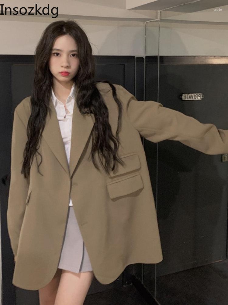 Women's Suits Lnsozkdg Women Jacket Blazer Single-breasted Turn Down Collar Casual Office Ladies Suit Oversized Loose Coats Formal Blazers, Khaki
Women's Suits Lnsozkdg Women Jacket Blazer Single-breasted Turn Down Collar Casual Office Ladies Suit Oversized Loose Coats Formal Blazers, Khaki