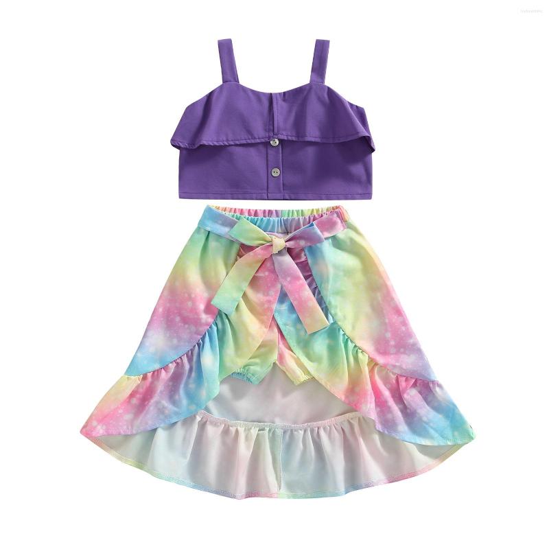 Clothing Sets Kid Baby Girl Summer Clothes Set Sleeveless Tank Top High Waist Ruffle Colorful Tie Dye A-Line Skirt With Lined Shorts, Picture shown
Clothing Sets Kid Baby Girl Summer Clothes Set Sleeveless Tank Top High Waist Ruffle Colorful Tie Dye A-Line Skirt With Lined Shorts, Picture shown
