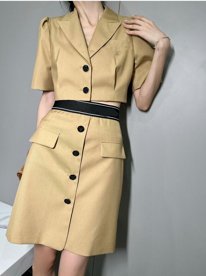 Women's Dresses bubble sleeve suit dress/front button decoration/matching letter ribbon waist small bag skirt two-color three-size SML212, Black
Women's Dresses bubble sleeve suit dress/front button decoration/matching letter ribbon waist small bag skirt two-color three-size SML212, Black