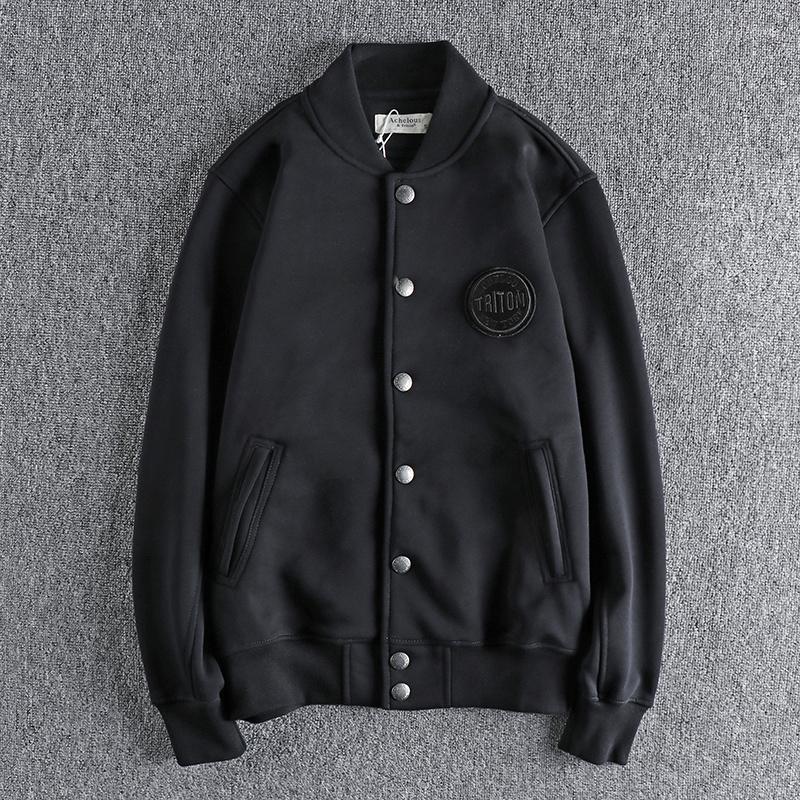 Men' Jackets Simple Embroidery Micro Chapter Casual Baseball Jacket Men' Autumn And Winter Fleece Thickened Warm Cardigan Coat 1177, Black
Men' Jackets Simple Embroidery Micro Chapter Casual Baseball Jacket Men' Autumn And Winter Fleece Thickened Warm Cardigan Coat 1177, Black