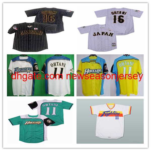 Custom Baseball #16 Shohei Otani #11 Hokkaido Nippon-Ham Fighters Jerseys Yellow Blue White Pinstriped Japan Samurai Baseball Uniforms Black, As pic
Custom Baseball #16 Shohei Otani #11 Hokkaido Nippon-Ham Fighters Jerseys Yellow Blue White Pinstriped Japan Samurai Baseball Uniforms Black, As pic