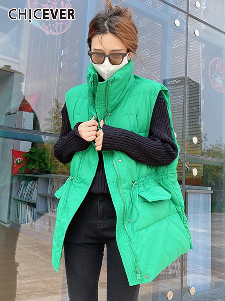 Women's Trench Coats CHICEVER Solid Waistcoat For Women Stand Collar Sleeveless Patchwork Drawstring Single Breasted Loose Parkas Female, Black
Women's Trench Coats CHICEVER Solid Waistcoat For Women Stand Collar Sleeveless Patchwork Drawstring Single Breasted Loose Parkas Female, Black