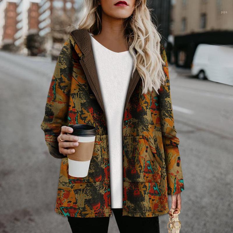Women's Jackets Women Winter Warm Vintage Printing Oversized Hooded Coat Jacket Ladies Long Sleeve Casual Baggy Outerwear With Pocket, Yellow
Women's Jackets Women Winter Warm Vintage Printing Oversized Hooded Coat Jacket Ladies Long Sleeve Casual Baggy Outerwear With Pocket, Yellow