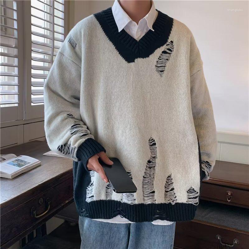 Men's Sweaters Ro Men Hip Hop Streetwear Hole Sweater Retro Harajuku Knitted Pullovers Ripped Oversized Winter Clothes, White
Men's Sweaters Ro Men Hip Hop Streetwear Hole Sweater Retro Harajuku Knitted Pullovers Ripped Oversized Winter Clothes, White