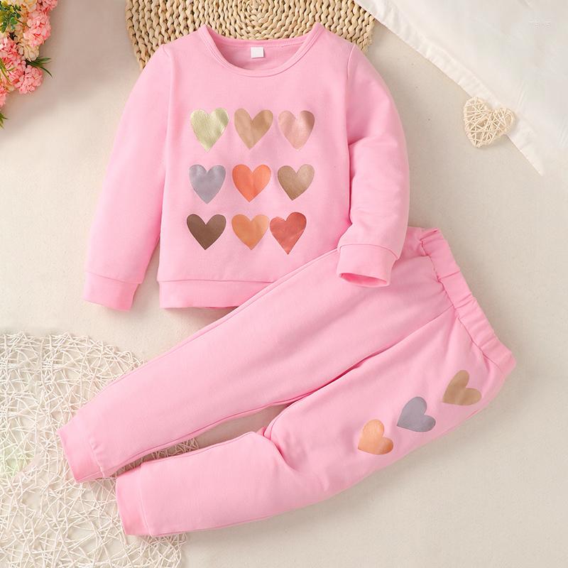 Clothing Sets Kids Baby Girls Fall Outfit Heart Print Long Sleeve Pullover T-shirt And Stretch Casual Pants Children, Pink
Clothing Sets Kids Baby Girls Fall Outfit Heart Print Long Sleeve Pullover T-shirt And Stretch Casual Pants Children, Pink