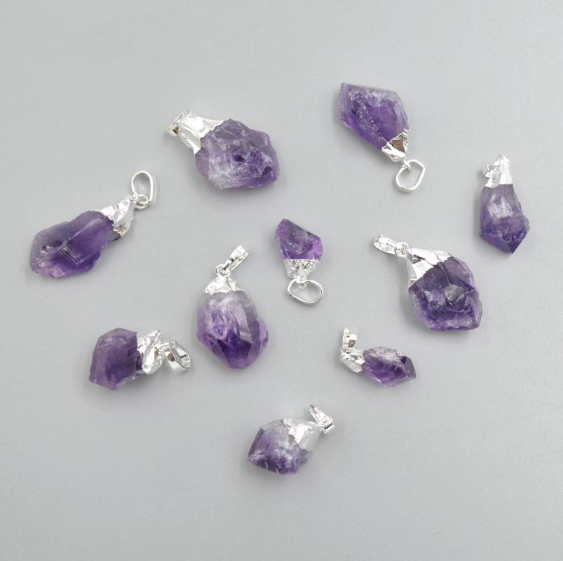 Pendant Necklaces Amethysts Agates Pendants With Silvery Electroplated Purple Crystral Quartz Charms
Pendant Necklaces Amethysts Agates Pendants With Silvery Electroplated Purple Crystral Quartz Charms