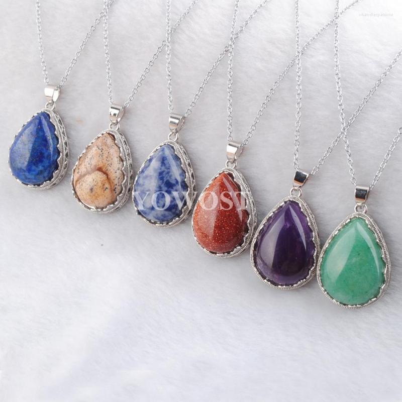 Pendant Necklaces Trendy Jewelry Necklace & For Women Healing Water Drop Shape Natural Stone Beads Chain Length 45cm QBN380
Pendant Necklaces Trendy Jewelry Necklace & For Women Healing Water Drop Shape Natural Stone Beads Chain Length 45cm QBN380
