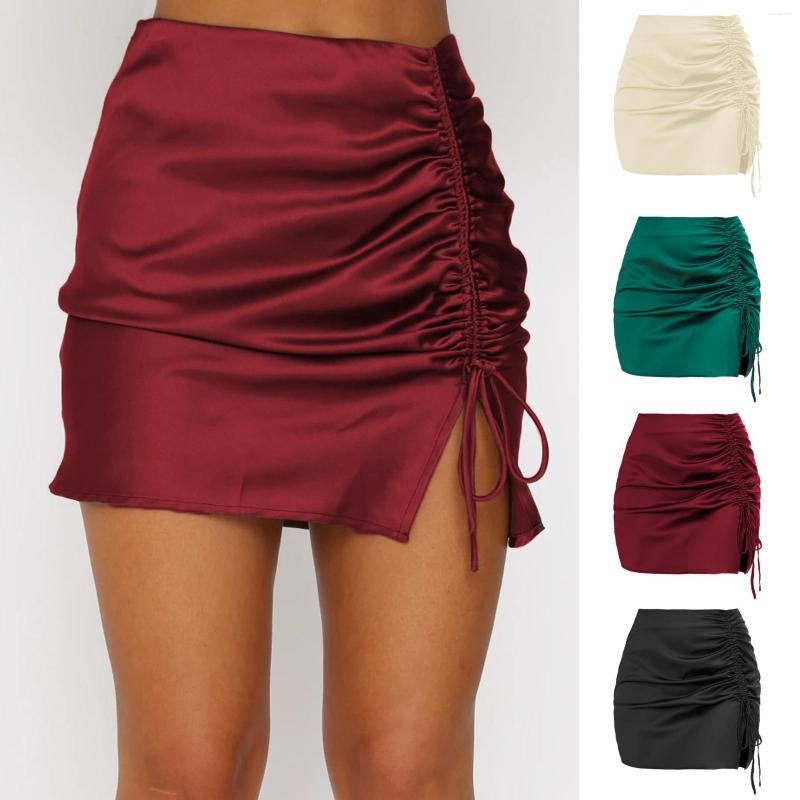 Skirts Solid Color Women Pleated Bag Hip Mini Skirt Sexy High Waist Satin With Zipper For Women' Summer Clothing Pencil, Beige
Skirts Solid Color Women Pleated Bag Hip Mini Skirt Sexy High Waist Satin With Zipper For Women' Summer Clothing Pencil, Beige
