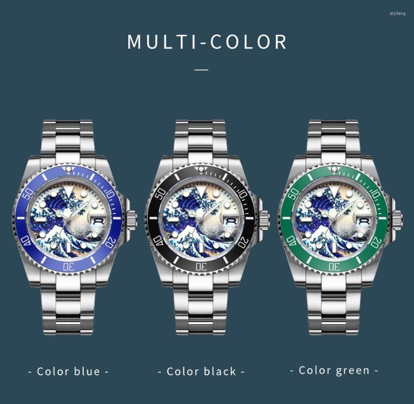 Wristwatches 40mm Sterile Luminous Surfing Dial Sapphire NH35A Automatic Mens Watch, Blue
Wristwatches 40mm Sterile Luminous Surfing Dial Sapphire NH35A Automatic Mens Watch, Blue